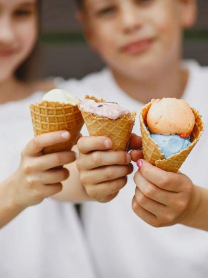 Glace en famille 